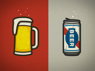 Let's Get Tipsy! beer can glass icon illustration suds tipsy