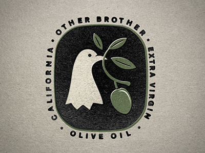 O.B. Dovey Oilington branch california delicious dove logo mark oil olive peace vintage