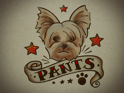 Pants Tattoo dog pants puppy tattoo yorkie