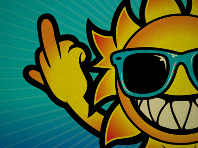 Sunhaters bird glasses hater illustration skateboard summer sun