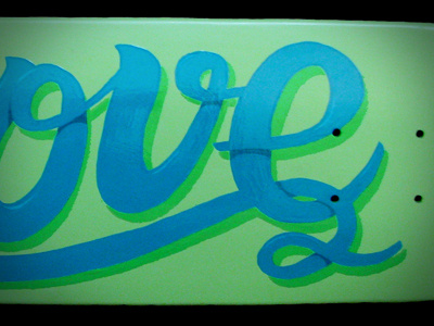 Groomsmen Board Libby hand painted love script skateboard