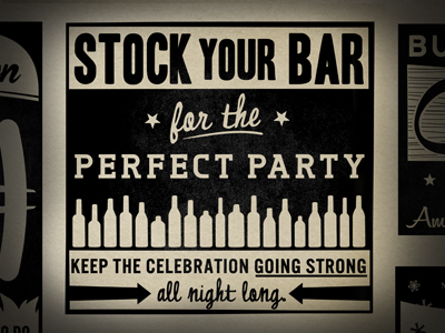 Stocked Bar ad alcohol bar title vintage