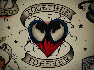 Together Forever flash spiderman tattoo venom