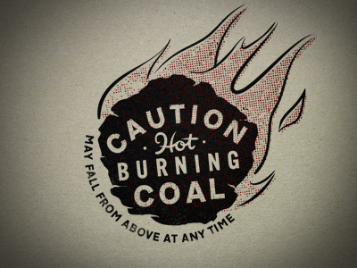 Hot Burning Coal coal flames vintage