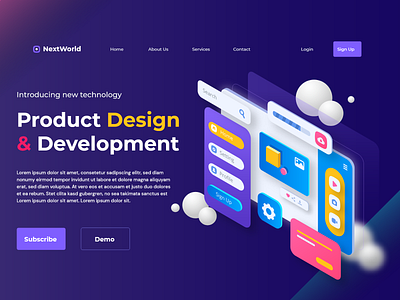 NexrWorld graphic design ui ux vector web design web development