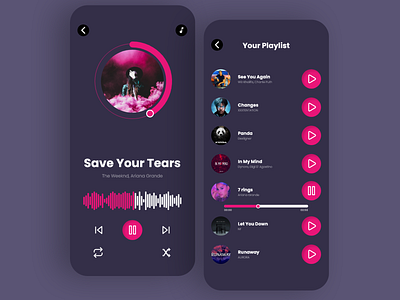 Daily UI 09 - Music Player 09 3d app daily daily ui daily ui challenges music player ui ux