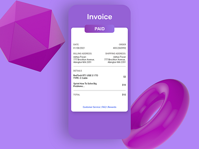 Daily UI 46 - Invoice