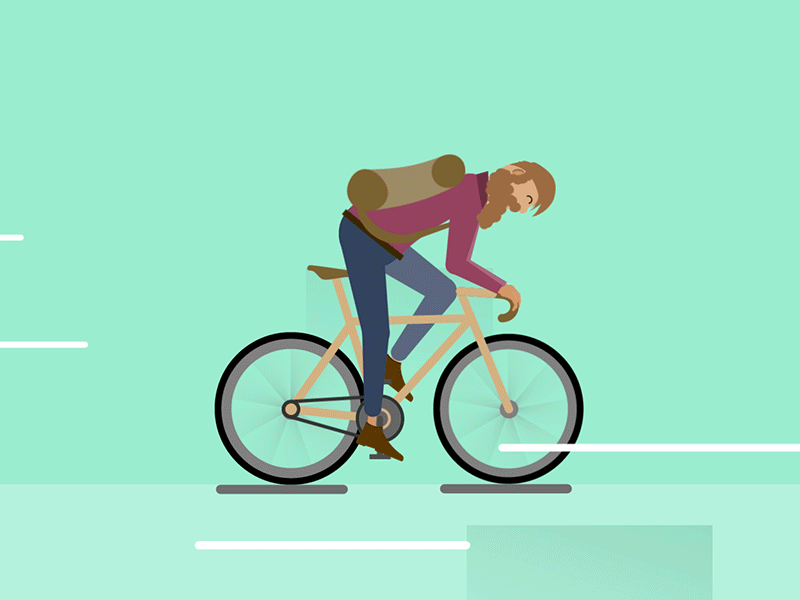 Out for a ride 2d after effects animation gif illustration loop motion design vector