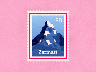 Zermatt | Weekly Warmup design dribbbleweeklywarmup illustration matterhorn mountain stamp vector warmup zermatt