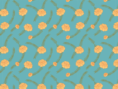 marigold print design illustration minimal patterns