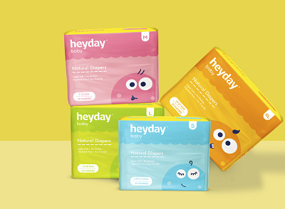 Heyday Baby Diaper - Packaging Design branding graphic design illustration packaging