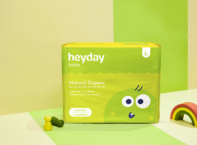 Heyday Baby Diaper - Packaging Design branding design graphic design illustration logo packaging typography vector