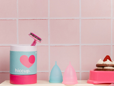 Hiccup: Menstrual Cups - Branding & Packaging branding bright colours design graphic design illustration logo menstrual cups packaging packaging design typography vector