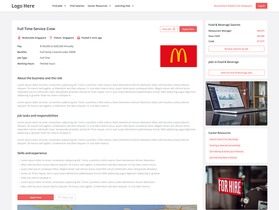 Job Description Page branding design graphic design ui ux