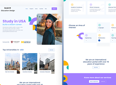 Education Landing Page app design graphic design logo typography ui ux