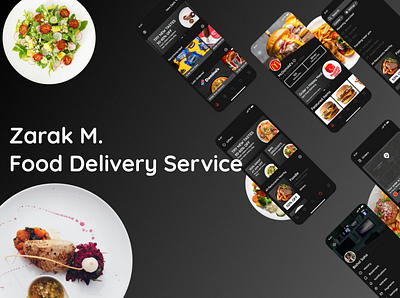 Food Delivery App design graphic design typography ui ux