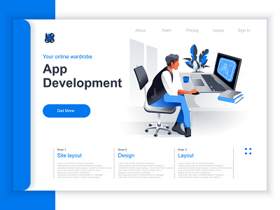 Application Development Landing Page app design software company software development vector web website concept website design websites