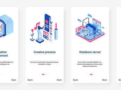 Creative Onboarding Mobile Application Screens