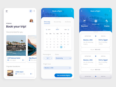 Travel Booking App UI Design Concept