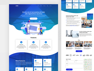 Multipurpose Website UI Design Concept