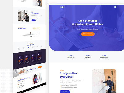 Web Platform Landing Page UI Design Concept