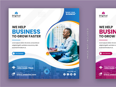 Marketing Agency Corporate Flyer Square & Instagram Social Media company branding promotion facebook promotion banner graphic design illustration instagram banner leaflet marketing flyer print design social media banner design