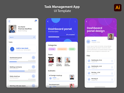 Task Management App UI Template