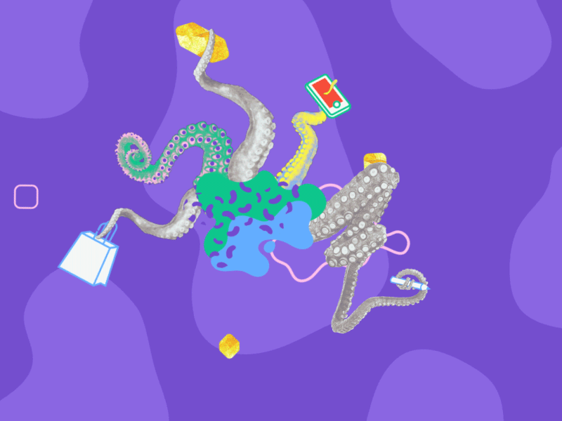 Busy Octopus busy collage motiongraphics octopus