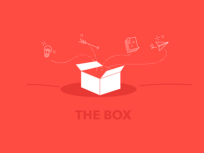 The box bold box dotted ideas illos illustration lightbulb line outline