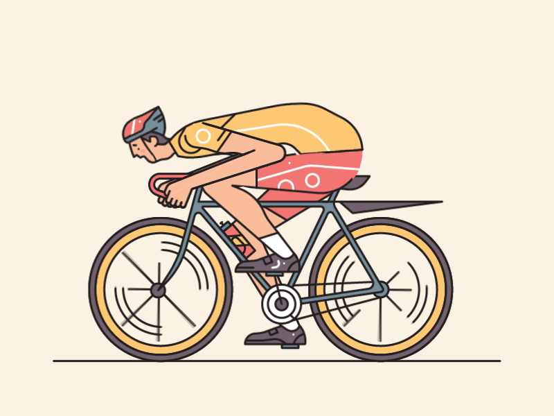 Clumsy cyclist