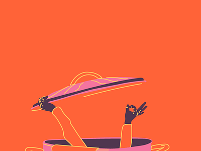 I'm Fine Here Thanks bold colours illo illustration ok wip