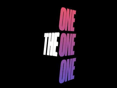 The One bold design gradient motiongraphics smooth type type motion