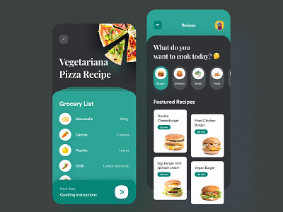 Recipe Ingredients Food App by Mihai Petrea for Flexin Studio on Dribbble