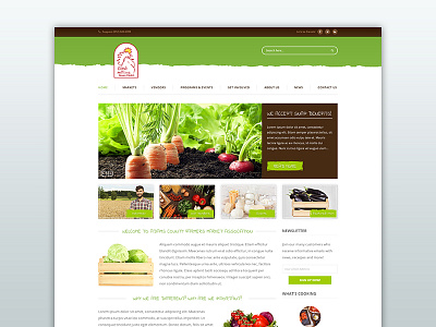 Adams County Farmers Market - Homepage Layout agriculture clean farm food fresh fruit layout ui vegetable webdesign website