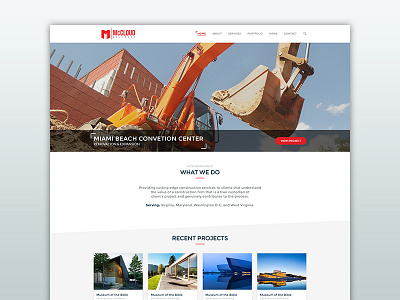 Builders Homepage Layout - Oblique lines builder clean construction fresh homepage layout minimalist oblique ui ux
