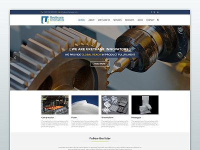 Urethane - Homepage Layout cogs gear homepage industrial layout ui ux wheels