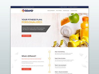 GoShapeUp - Landing Page for Fitness company bootstrap clean cro fitness landing page ui ux