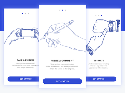 Onboarding Screens app blue ios mobile onboarding sketches ui