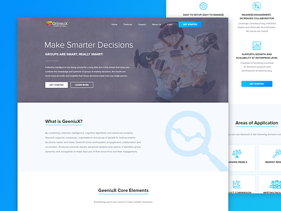 Corporate landing page