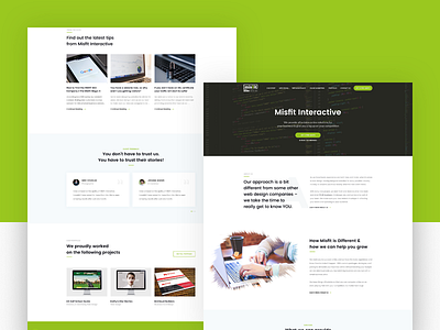 Agency layout agency clean green layout modern ui