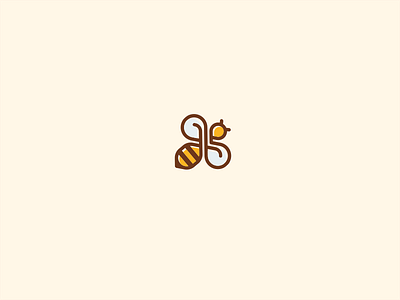 Bee bee fly insect logo symbol