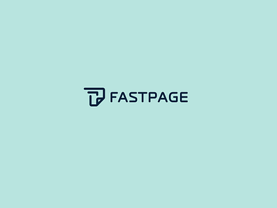 Fastpage fast fold letter line logo mark p page paper speed symbol