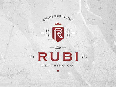 Rubi clothing crown insignia letter monogram polo r retro shield vintage