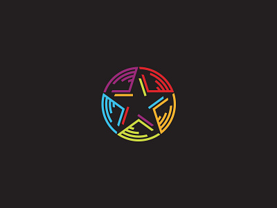 Vivid Music Group cd colorful logo music rainbow record star swirl symbol vivid