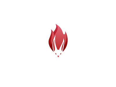 Bunny On Fire animal bunny fire flame hot logo negative space rabbit sex toys