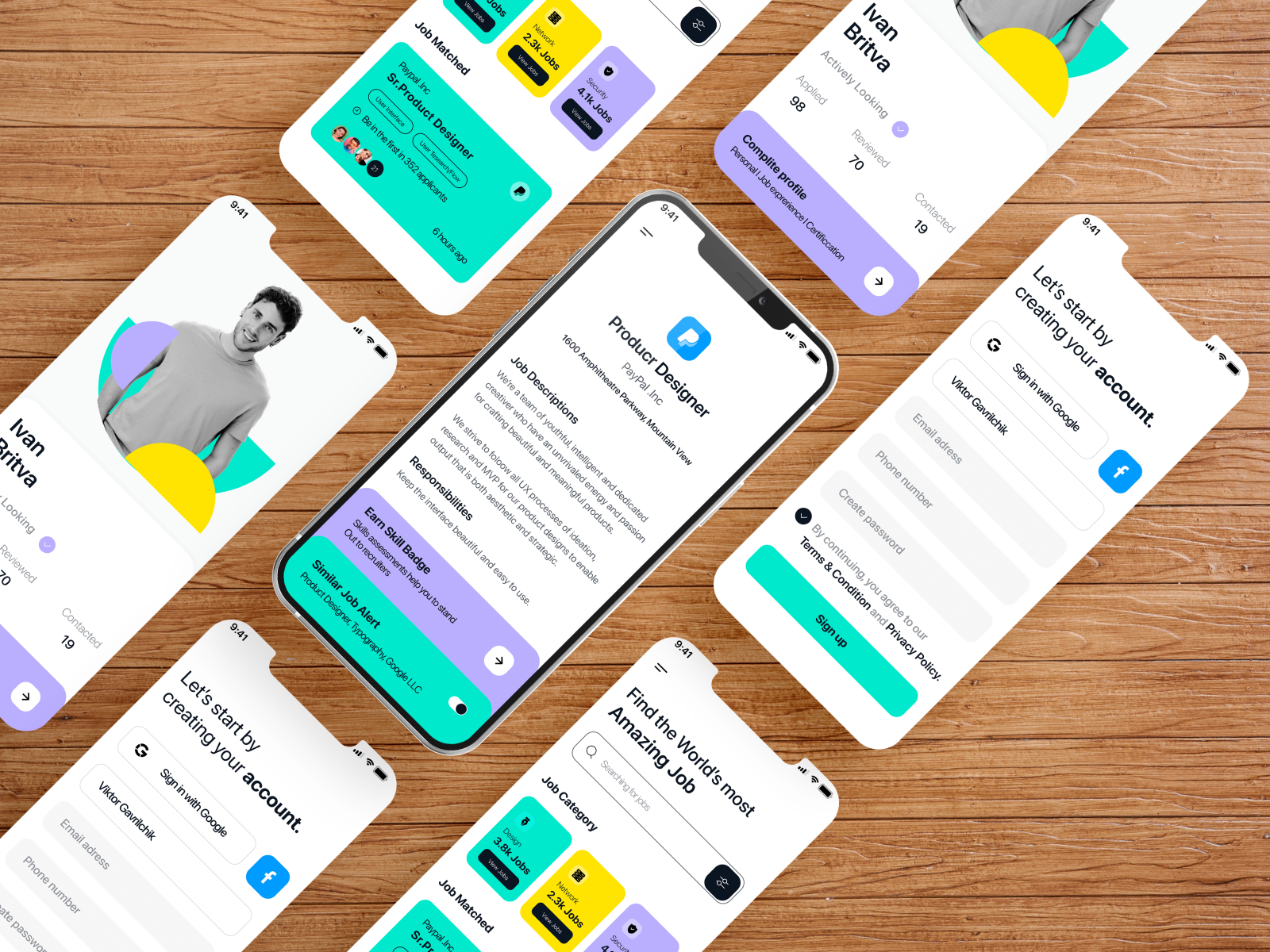 Job app by Viktor on Dribbble