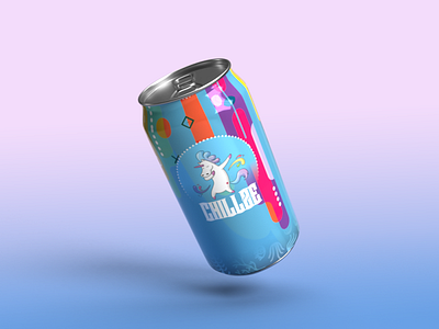 Chillze 3d Mockup can label design can packaging design cold drink label drink label design juice label design packaging design product design product label design product packaging design