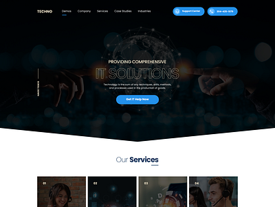 IT Solutions adobe photoshop branding design digital marketing graphic design illustration information technology it landing page logo typography ui web design website design