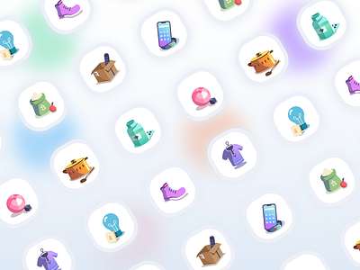 Category Icons ecommerce icons illustrations udaan vibrant colors