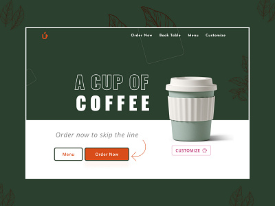 Coffee Shop Website - Landing Page coffee shop design landing page web design website